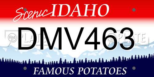 DMV463 Idaho License Plate