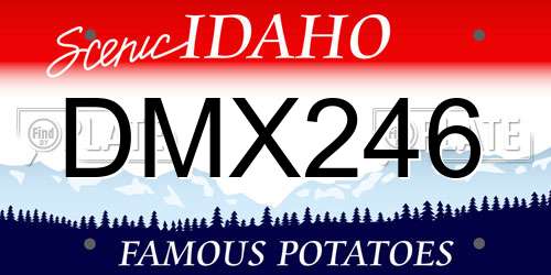 DMX246 Idaho License Plate