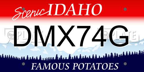 DMX74G Idaho License Plate