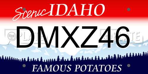 DMXZ46 Idaho License Plate