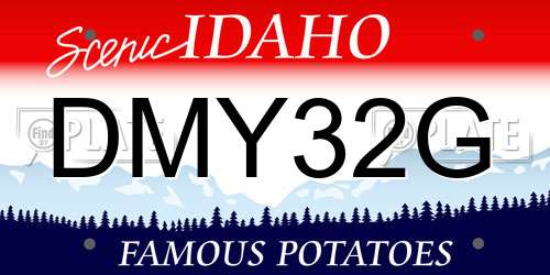 DMY32G Idaho License Plate