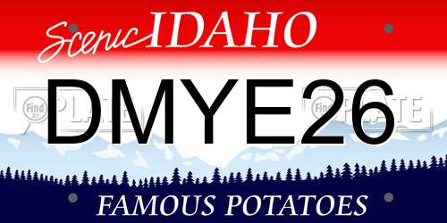 DMYE26 Idaho License Plate