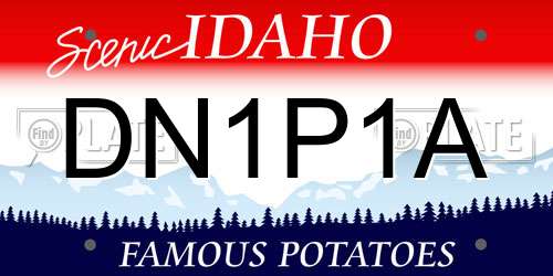 DN1P1A Idaho License Plate