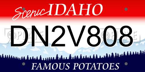 DN2V808 Idaho License Plate