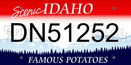 DN51252 Idaho License Plate