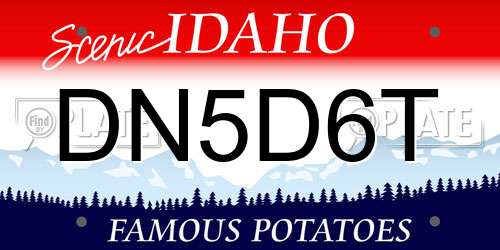 DN5D6T Idaho License Plate