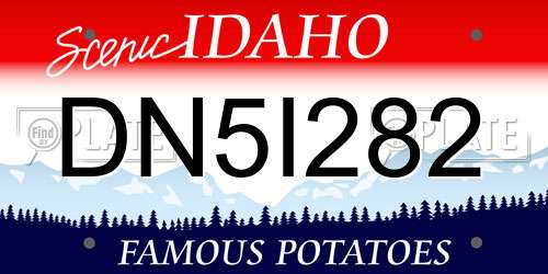 DN5I282 Idaho License Plate