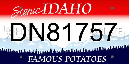 DN81757 Idaho License Plate