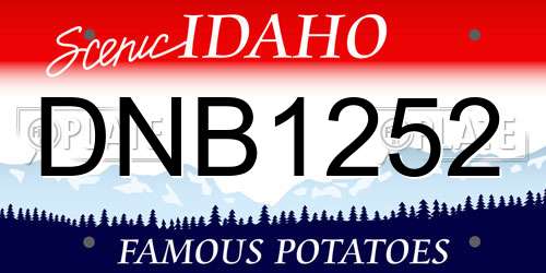 DNB1252 Idaho License Plate