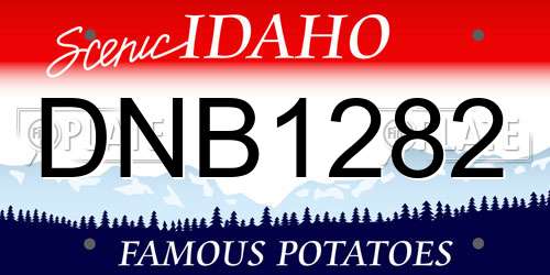 DNB1282 Idaho License Plate