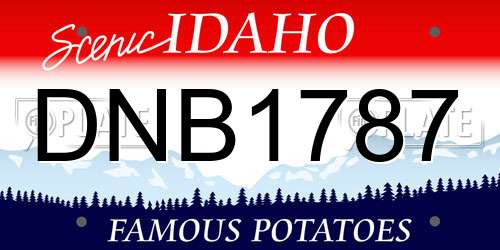 DNB1787 Idaho License Plate