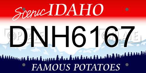 DNH6167 Idaho License Plate