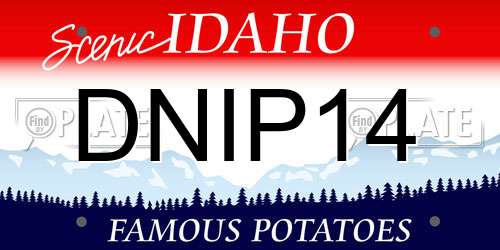 DNIP14 Idaho License Plate