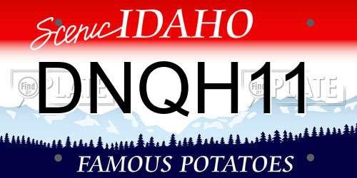 DNQH11 Idaho License Plate