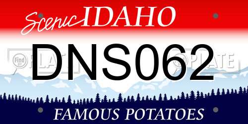 DNS062 Idaho License Plate