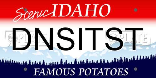 DNSITST Idaho License Plate