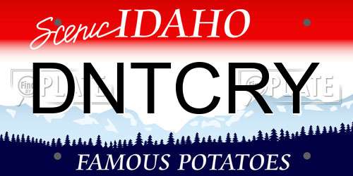 DNTCRY Idaho License Plate