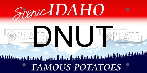 DNUT Idaho License Plate