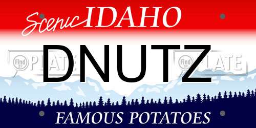 DNUTZ Idaho License Plate