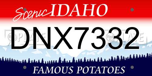 DNX7332 Idaho License Plate