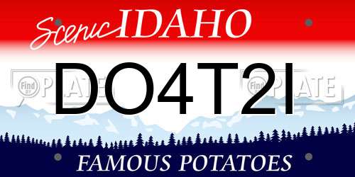 DO4T2I Idaho License Plate