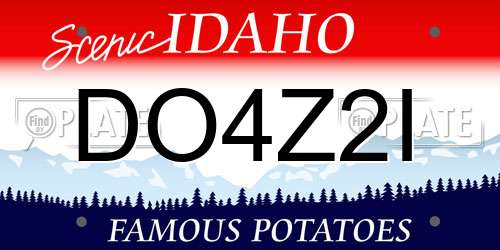 DO4Z2I Idaho License Plate