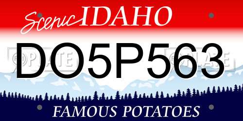 DO5P563 Idaho License Plate