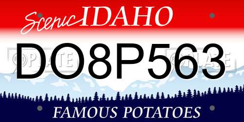 DO8P563 Idaho License Plate