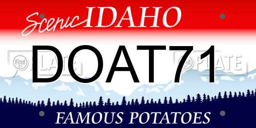 DOAT71 Idaho License Plate