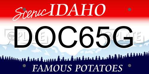 DOC65G Idaho License Plate