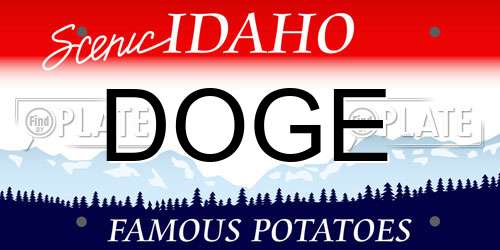 DOGE Idaho License Plate