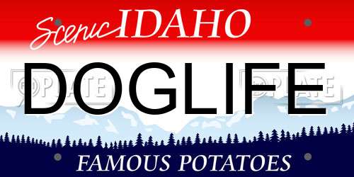 DOGLIFE Idaho License Plate