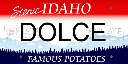 DOLCE Idaho License Plate