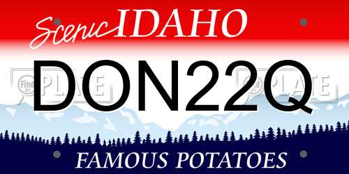 DON22Q Idaho License Plate