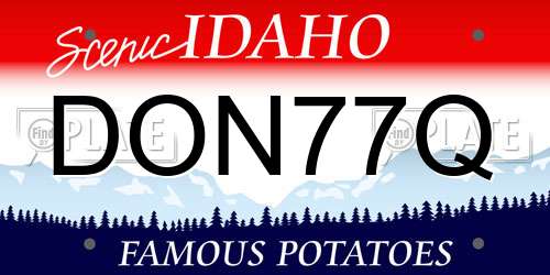 DON77Q Idaho License Plate