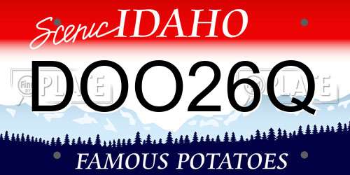 DOO26Q Idaho License Plate