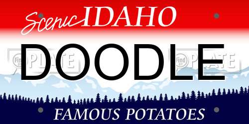 DOODLE Idaho License Plate