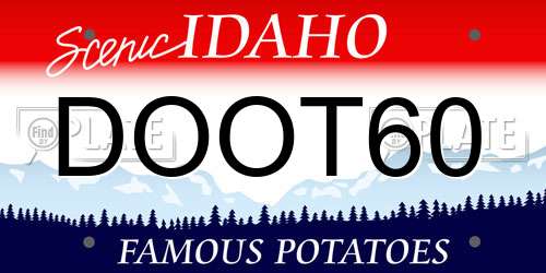 DOOT60 Idaho License Plate