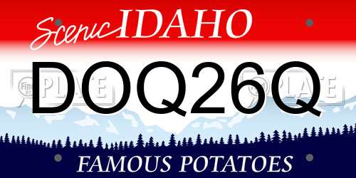 DOQ26Q Idaho License Plate