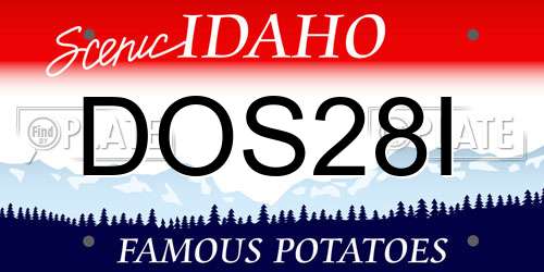 DOS28I Idaho License Plate