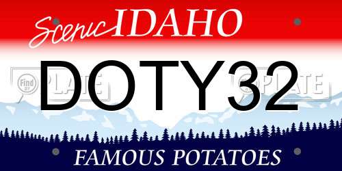 DOTY32 Idaho License Plate