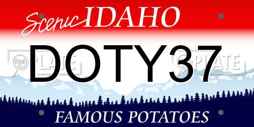 DOTY37 Idaho License Plate