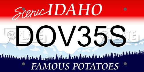 DOV35S Idaho License Plate