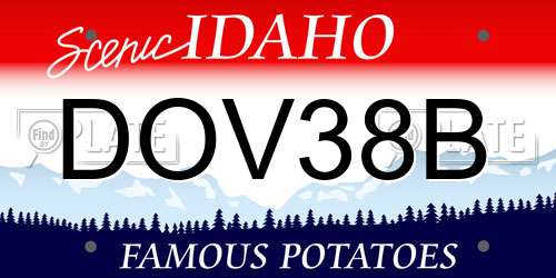 DOV38B Idaho License Plate