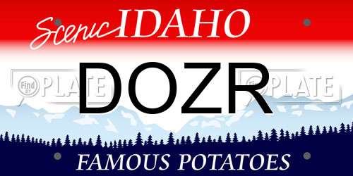 DOZR Idaho License Plate