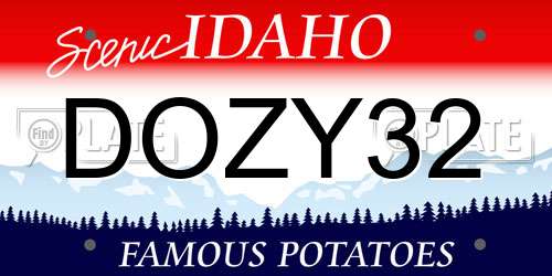 DOZY32 Idaho License Plate