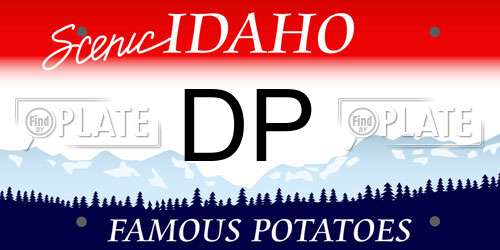 DP Idaho License Plate