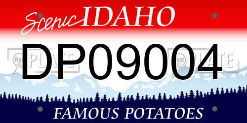 DP09004 Idaho License Plate
