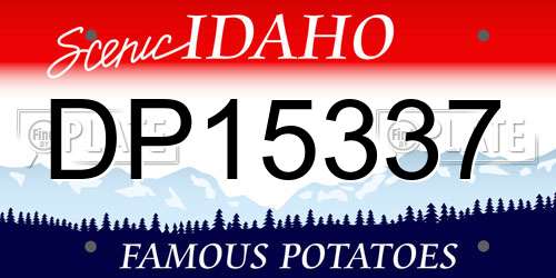 DP15337 Idaho License Plate