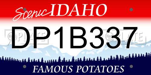 DP1B337 Idaho License Plate
